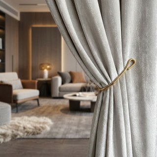 Opulence Cream Champagne Silky Gleaming Light Weight Translucent Velvet Curtain