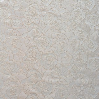 Rose Reverie Cream and Gold 3D Jacquard Floral Curtain 8