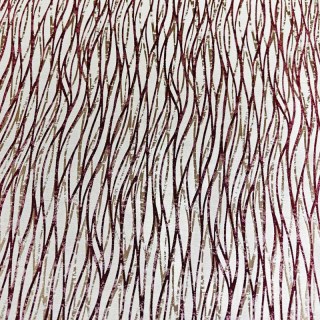 Woven Drift Abstract Geometric Burgundy Wine Red Curtain with Metallic Gold Accents 4