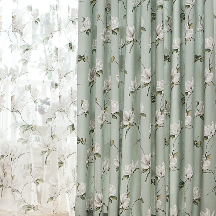 Morning Flower Mint Green Curtain Voila Voile®