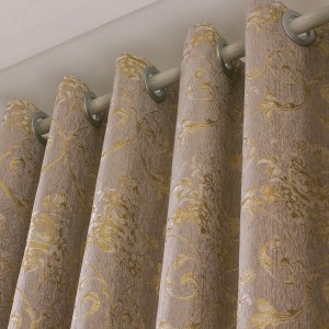 Chenille Jacquard Khaki Curtain 5