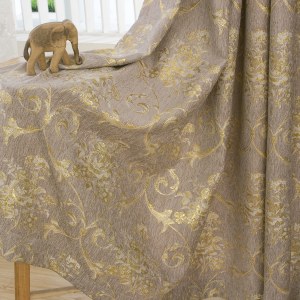 Chenille Jacquard Khaki Curtain 4