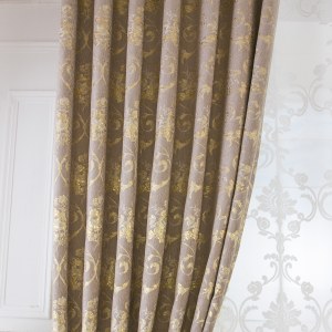 Chenille Jacquard Khaki Curtain 3