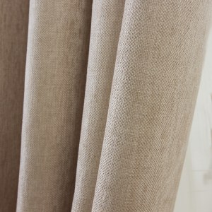 Elegant Plain Chenille Cream Curtain 2