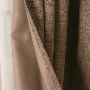 Regent Linen Style Light Coffee Curtain Drapes 4