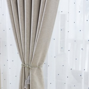 Regent Linen Style Light Gray Curtain Drapes 7