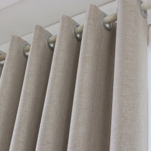 Regent Linen Style Light Gray Curtain Drapes 6