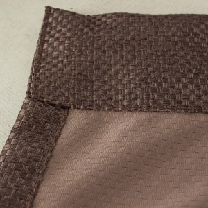 Royale Coffee Linen Style Basketweave Curtain Drapes 6