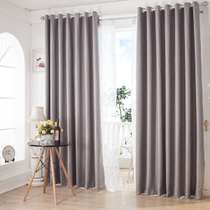 Royale Gray Linen Style Curtain
