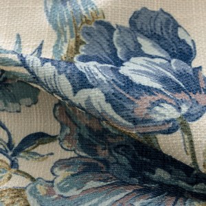 Woodland Flower Blue Curtain 5