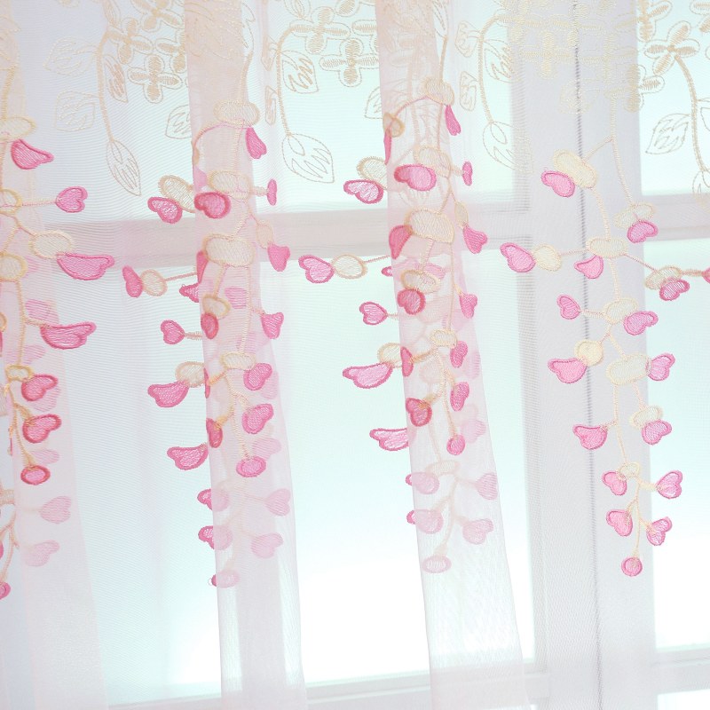 Sheer Curtain Sweet Heart Ivory Embroidered Voile Voila Voile®