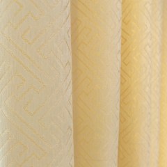 Creek Key Cream Embroidered Curtain 2