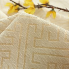 Creek Key Cream Embroidered Curtain 7