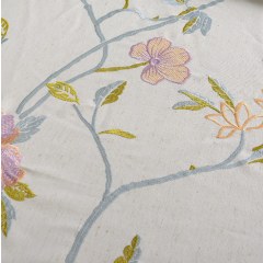 Fragrance Blue Branch Embroidered Curtain 7