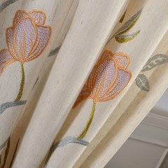 Fragrance Blue Branch Embroidered Curtain 4