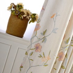 Fragrance Blue Branch Embroidered Curtain 2