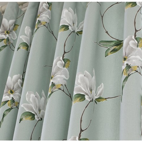 Morning Flower Mint Green Curtain