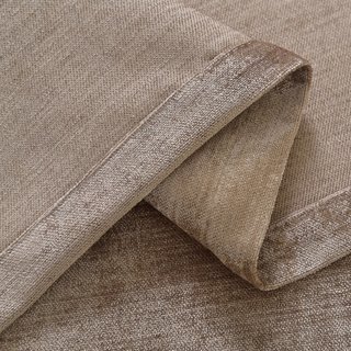 Luxury Brown Taupe Chenille Curtain Drapes 6