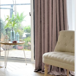 Luxury Dusky Purple Chenille Curtain Drapes 5