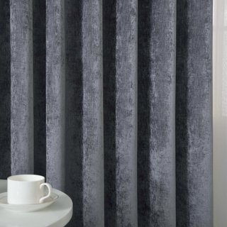 Luxury Gray Chenille Curtain Drapes 6