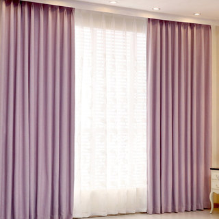 Absolute Blackout Light Pink Purple Curtain Drapes 1