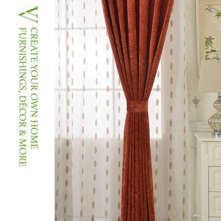Luxury Terra-cotta Chenille Curtain 3