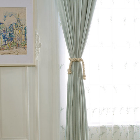 Cozy Cotton Light Teal Blue Blackout Curtain Voila Voile Cozy Cotton Light Teal Blue Blackout, Light Teal Curtains