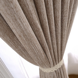 Cozy Subtle Textured Mocha Brown Blackout Curtain 7