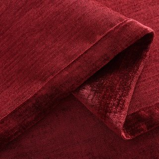 Luxury Burgundy Wine Red Chenille Curtain Drapes 6