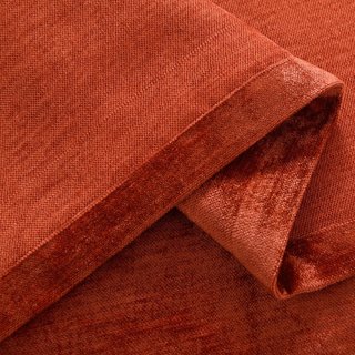 Luxury Terracotta Burnt Orange Chenille Curtain Drapes 5
