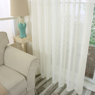 Notting Hill White Textured Sheer Curtain 2