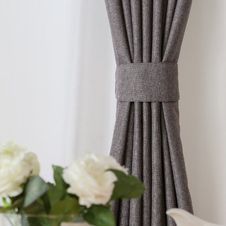 Serene Moment Dark Gray Curtain Drapes 4