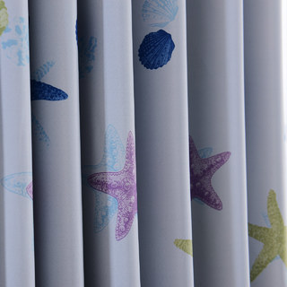 Starfish Baby Blue Curtain 4