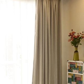 Subtle Spring Beige Curtain Drapes 3