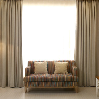 Subtle Spring Beige Curtain Drapes 1