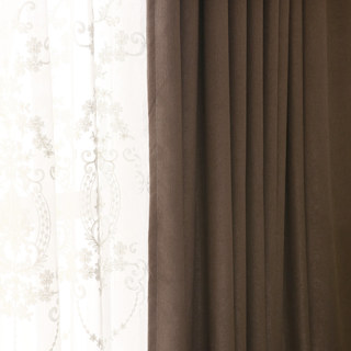 Subtle Spring Chocolate Curtain Drapes 2