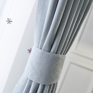 Subtle Spring Light Blue Curtain Drapes 5