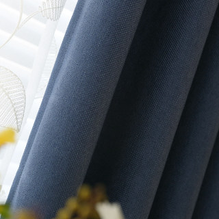 Subtle Spring Neptune Dark Navy Blue Curtain Drapes 6