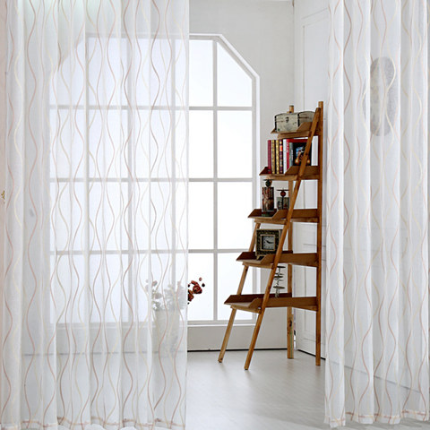 Wave Some Magic Ivory Sheer Curtain 1