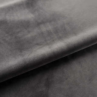 Microfiber Gray Velvet Curtain Drapes 5