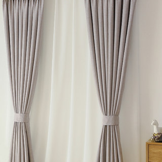 Serene Moment Light Gray Curtain Drapes 3