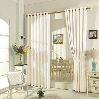 Wave Some Magic Jacquard Ivory Curtain 2