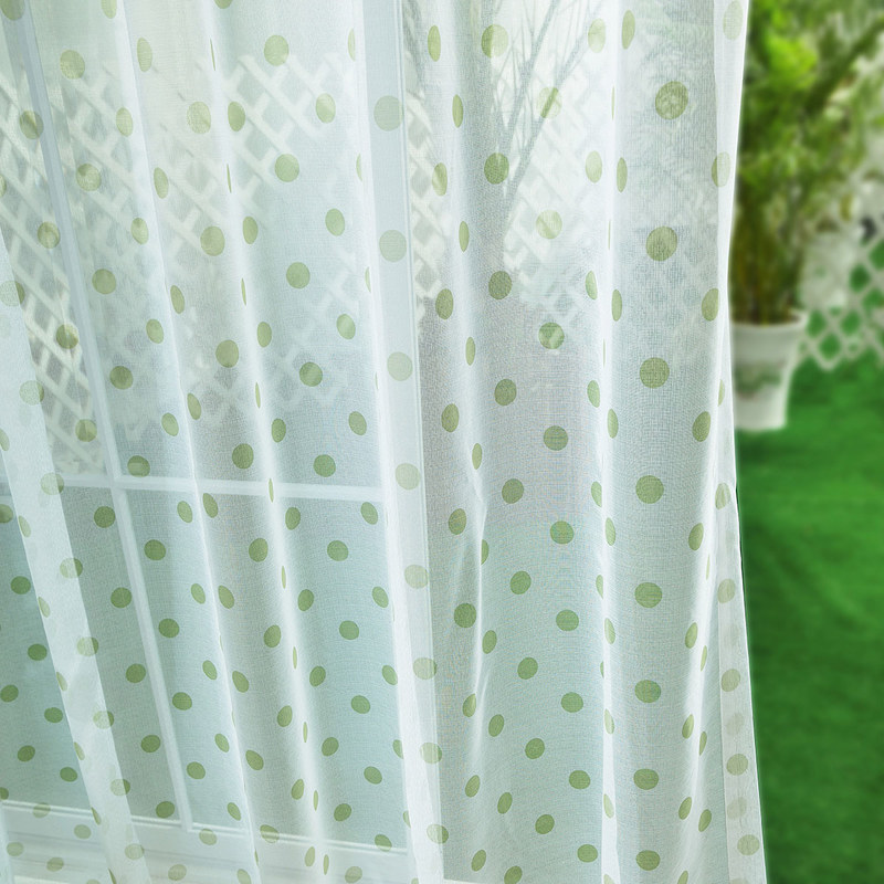 Classic Green Polka Dot Sheer Curtain Voila Voile®