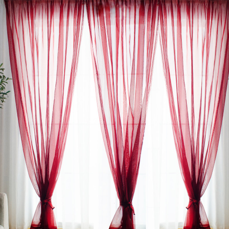 burgundy voile panels