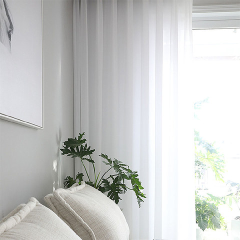  white chiffon curtains