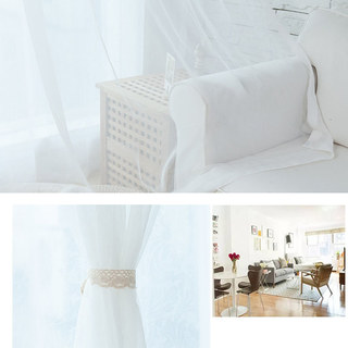 Scandinavian White Soft Cotton Sheer Curtain 6