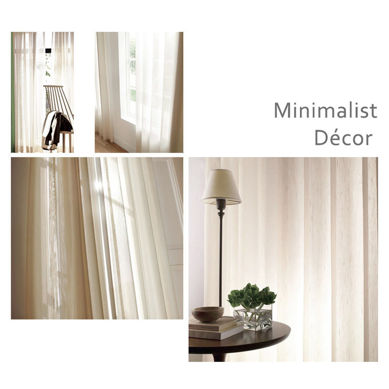Natural Linen Cotton Blend Sheer Curtain