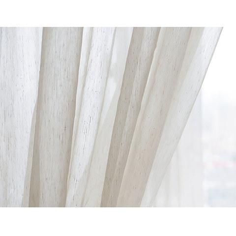 Natural Linen Cotton Blend Sheer Curtain 1