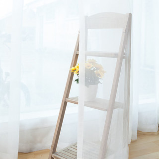 Scandinavian White Soft Cotton Sheer Curtain 2