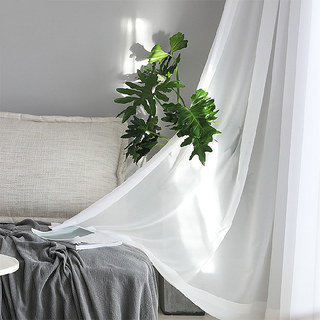 Soft Breeze Brilliant White Chiffon Sheer Curtain 3